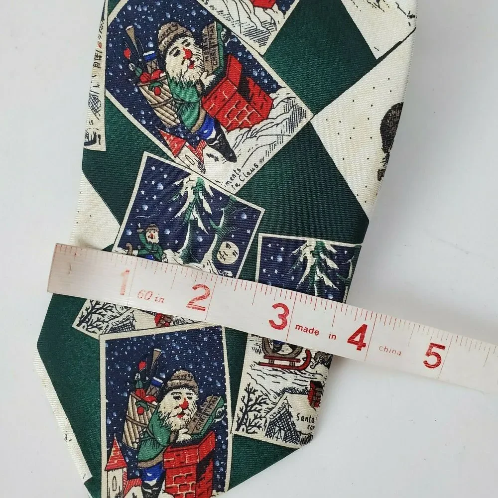 Jos A Bank‎ Executive Merry Christmas Santa Necktie Silk 3.5